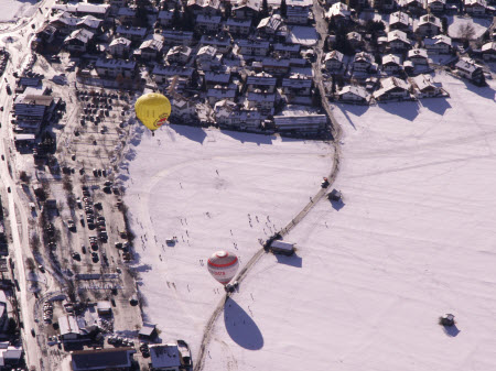 Ballonfahrten im Winter über den Alpen 2013